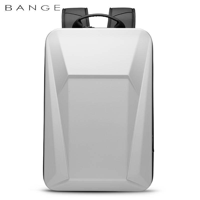 BANGE new business backpack plastic hard shell computer bag men&#039;s shoulder bag waterproof usb case bag