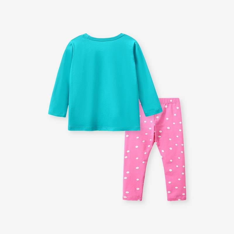 Little maven girls&#039; long-sleeved suit autumn children&#039;s embroidery cotton suit European and American style cute girl&#039;s suit