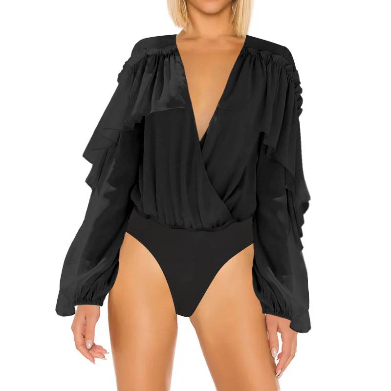 Long sleeve V-neck top
