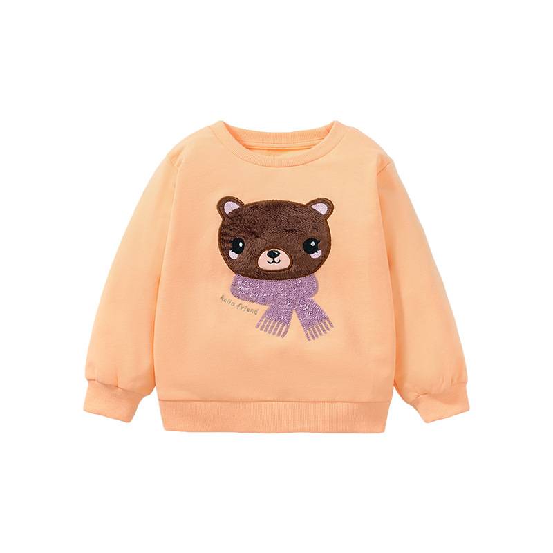 Little maven girls long-sleeved sweater children&#039;s cartoon pullover sweater European and American autumn cute cotton top