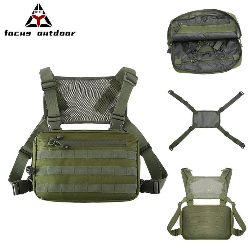 Outdoor sports tactical chest bag men&#039;s bag men&#039;s bag tactical multi-functional practical and convenient mesh breathable chest bag