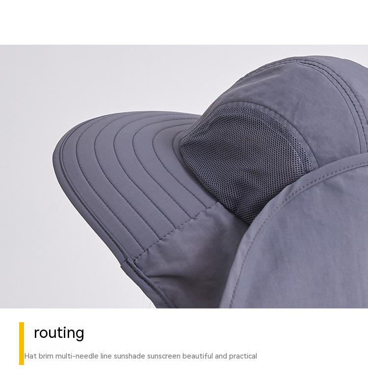 Sun big brim hat anti-ultraviolet sun hat summer breathable shawl hat outdoor fishing sun hat wholesale