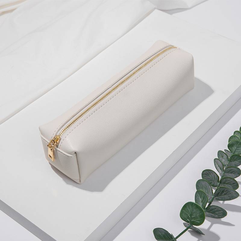 Zipper Pencil Bag Stationery Pouch Custom Leather Pencil Case