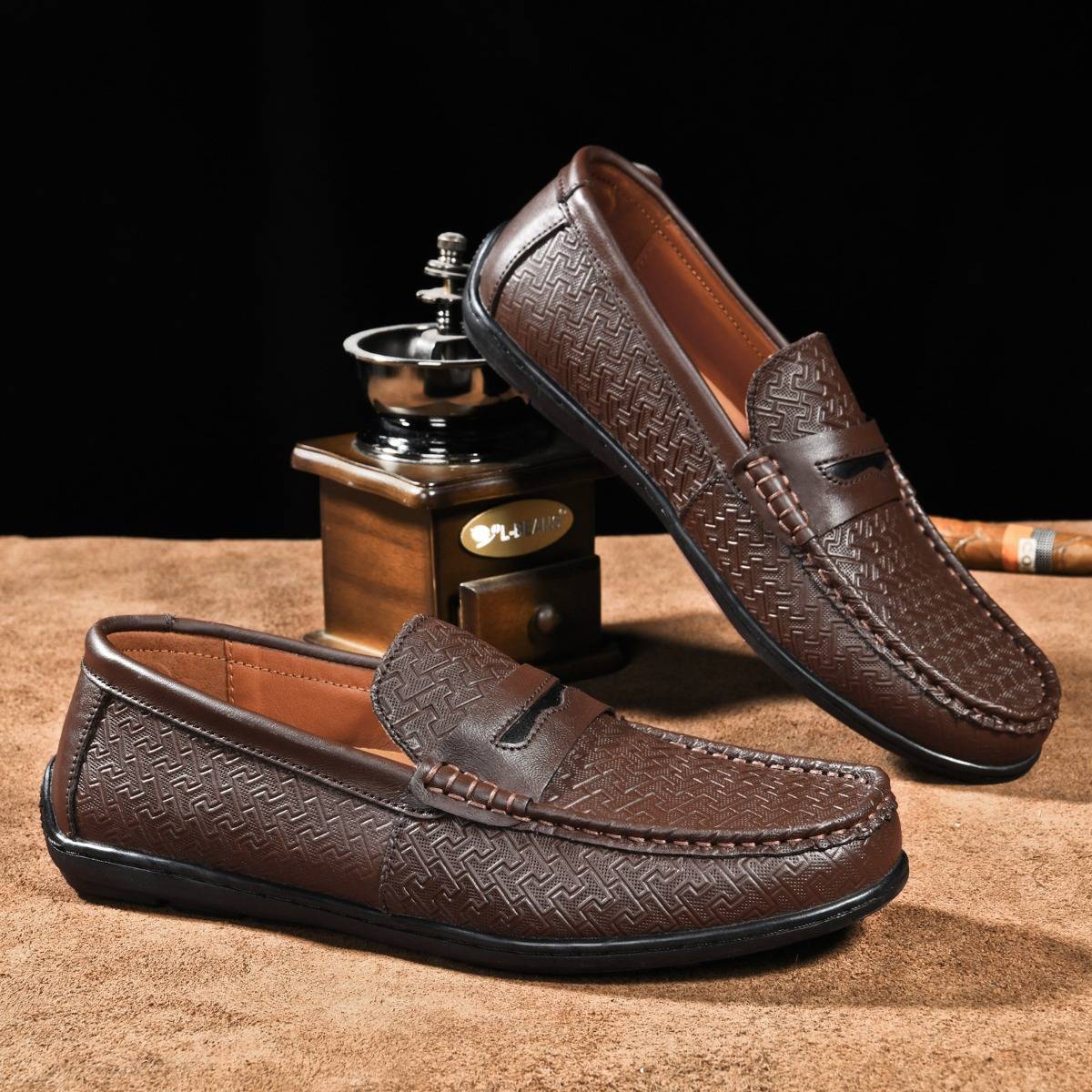Genuine leather top layer cowhide Doudou shoes live explosion special price lazy shoes driving shoes British casual men&#039;s leather shoes