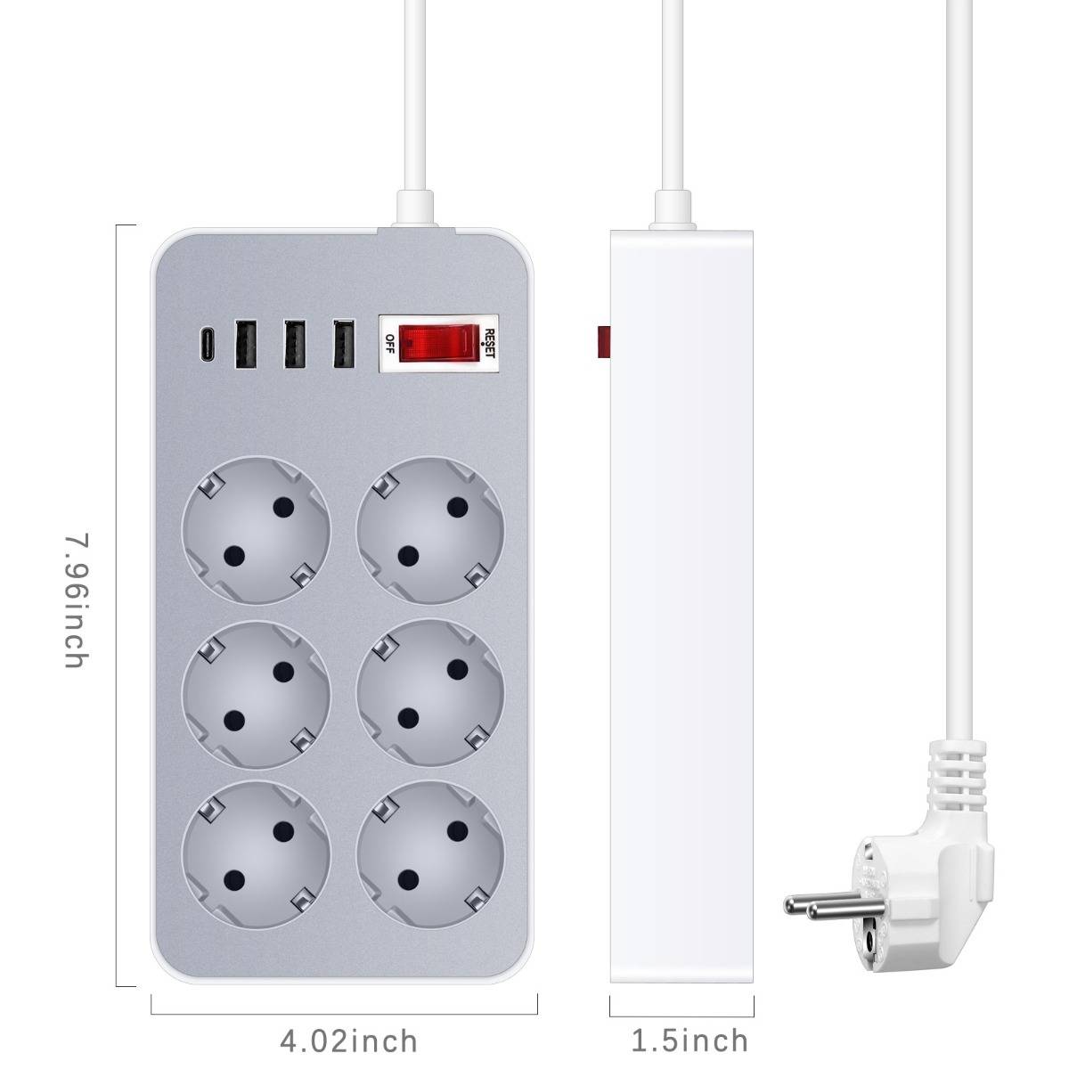 European Standard USB Plug Germany Plug Board German Drag Board European Socket CE