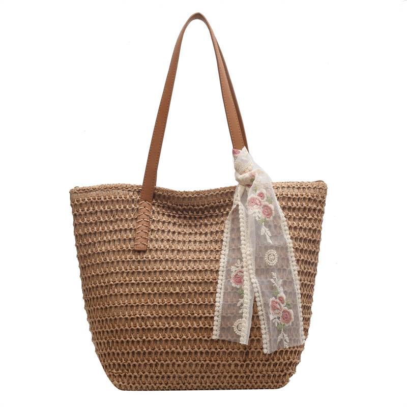 This year&#039;s popular bag women&#039;s large capacity 2023 new woven single-shoulder straw bag texture summer all-match bucket bag