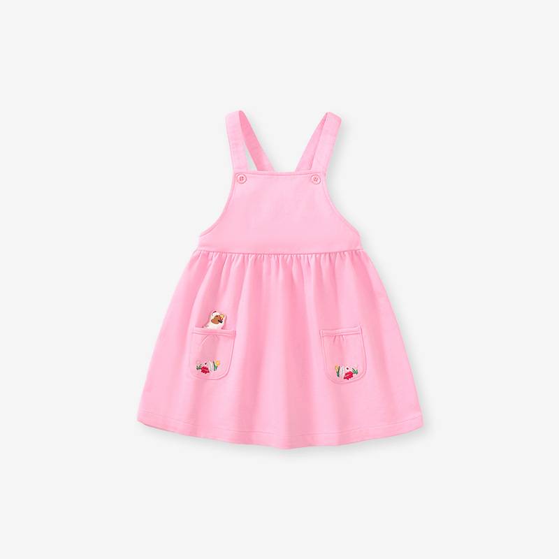 Little maven girl&#039;s strap dress autumn girl&#039;s skirt European and American girls pure cotton strap skirt children&#039;s skirt