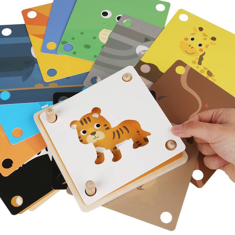 Shadow matching puzzle toys Children&#039;s educational early education exercise hand-eye coordination game