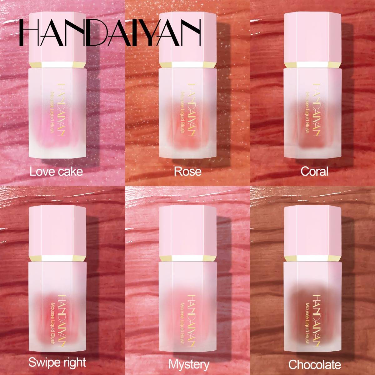 Liquid blush rosy swelling eye shadow contouring reddened women&#039;s face rouge water cross-border makeup