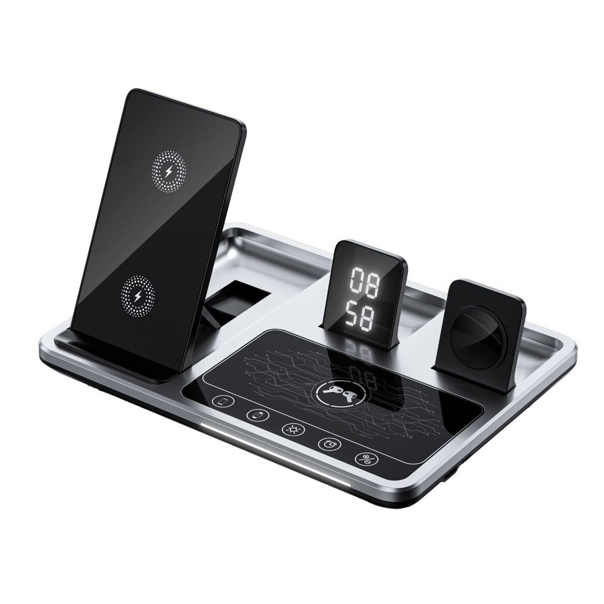 New desktop charger 4-in-1 folding multi-function wireless charger for Apple Watch wireless charger headphone charger
