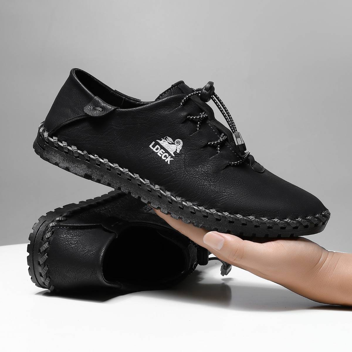 Cross-border explosive style hand-stitched large size men&#039;s shoes low top men&#039;s casual shoes men&#039;s casual shoes