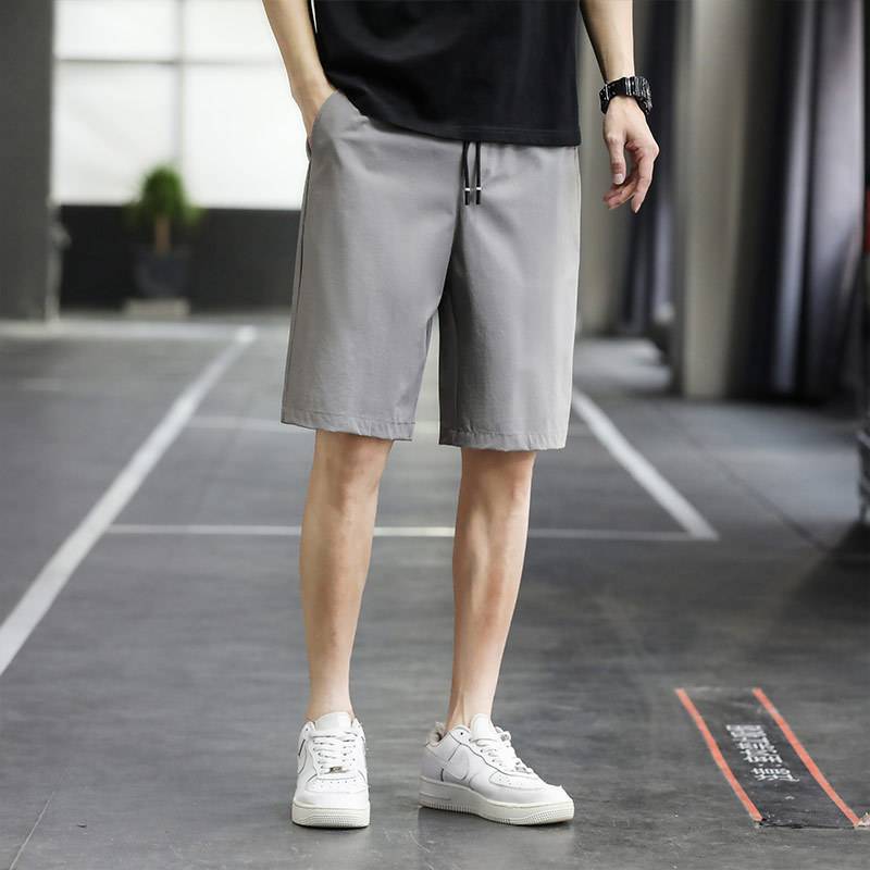 summer Men Casual Shorts cotton unisex custom shorts with logo print Solid Elastic breathable Basic men&#039;s shorts hot