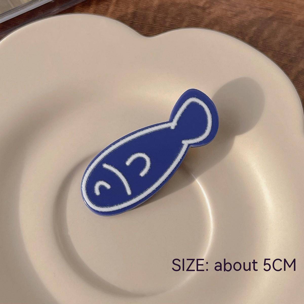 Cute cartoon small fish hairpin women&#039;s side bangs clip headdress duckbill side clip fish bone broken hair accessories hairpin tide