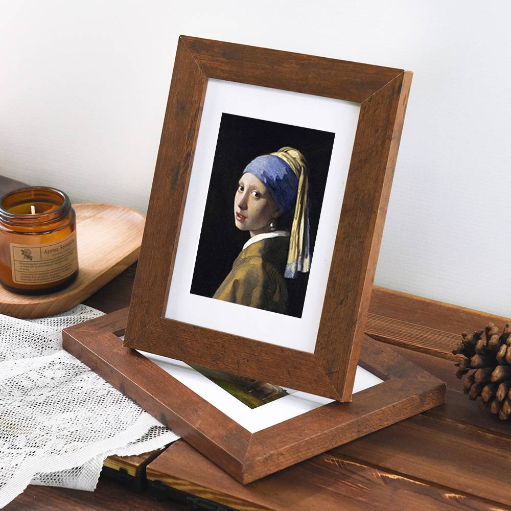 American vintage photo frame stand 7 inch silver photo frame density board photo frame mounting