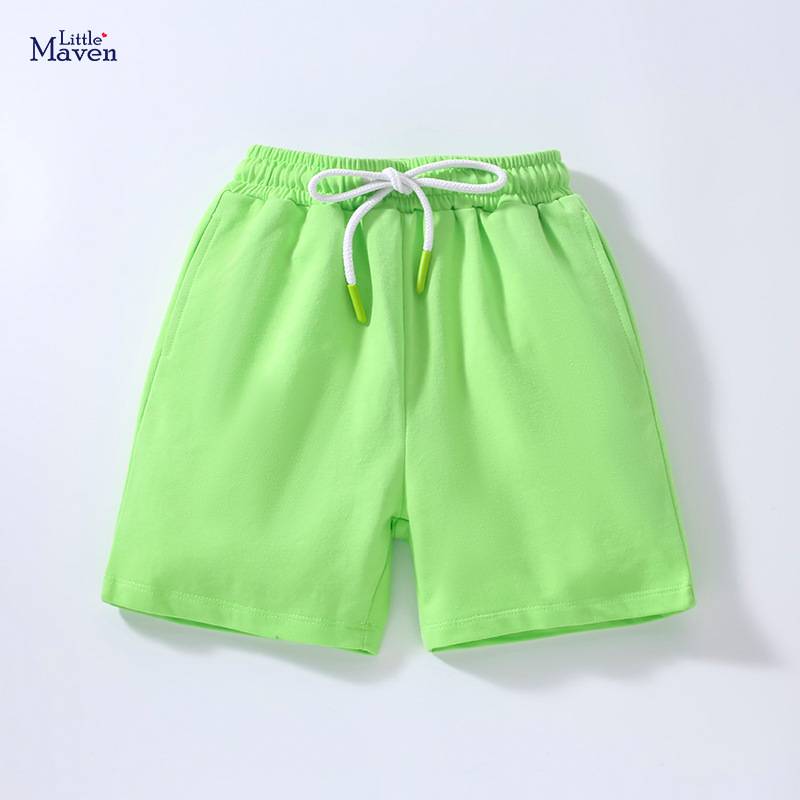 Little maven children&#039;s pants 2023 summer new children&#039;s clothing knitted cotton tie rope boys&#039; pants