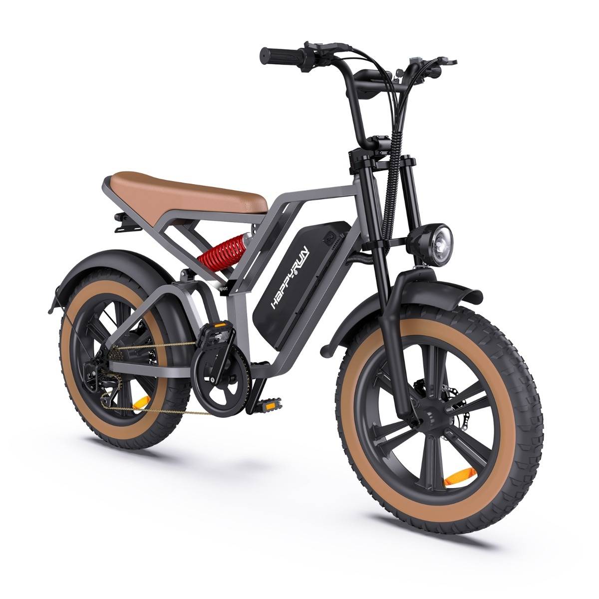 HAPPYRUN G60 750W 18AH electric bicycle with LCD digital display 20-inch tires, US standard