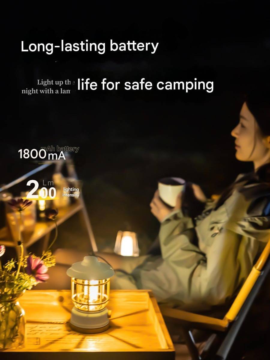 Explorer outdoor camping light horse lantern super long battery life camping light retro atmosphere light rechargeable tent light lighting