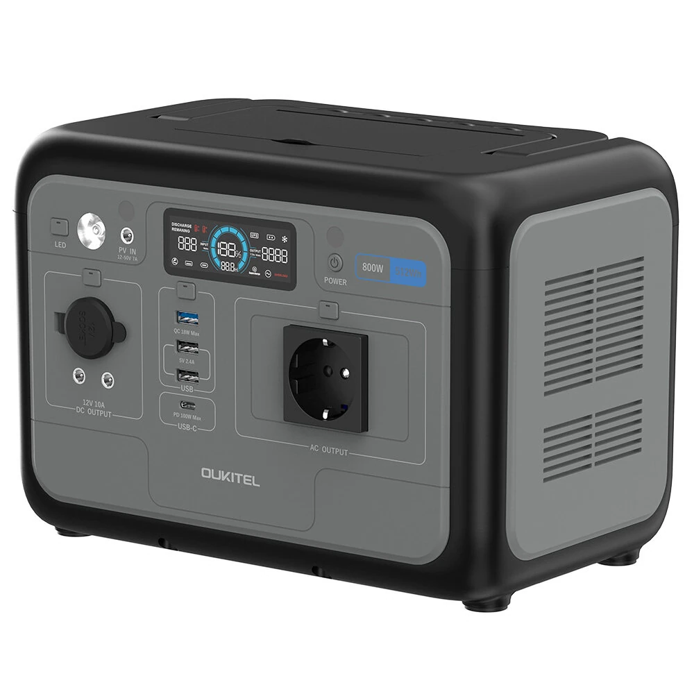 OUKITEL P800E Portable Power Station 800W Solar Generator 512Wh Lifepo4 Battery Home Backup Outdoor Camping Mobile power
