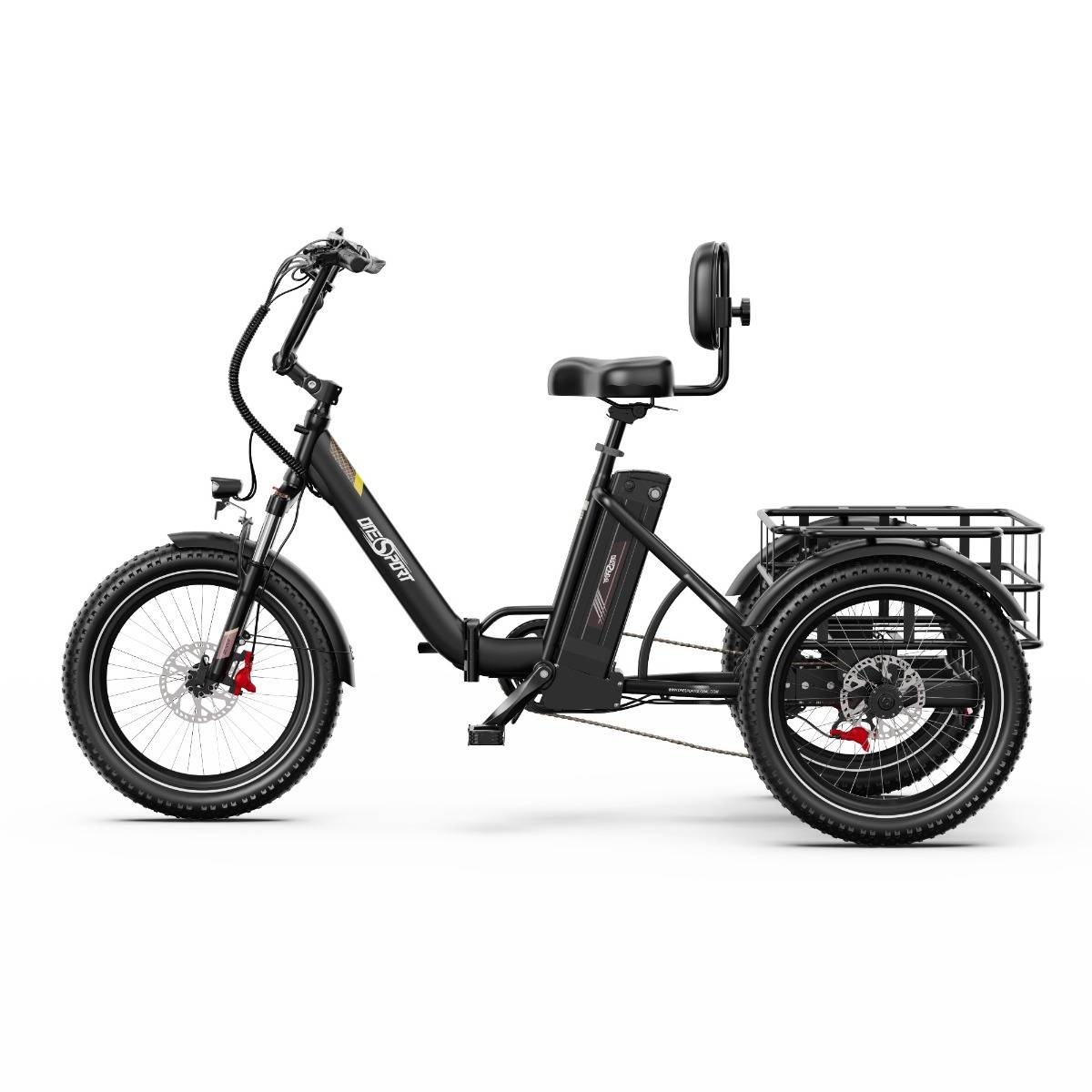 ONESPORT OT30 Pro Electric Tricycle 48V 18AH 500W 20 Inch Tires Adult City Cargo E-Tricycle