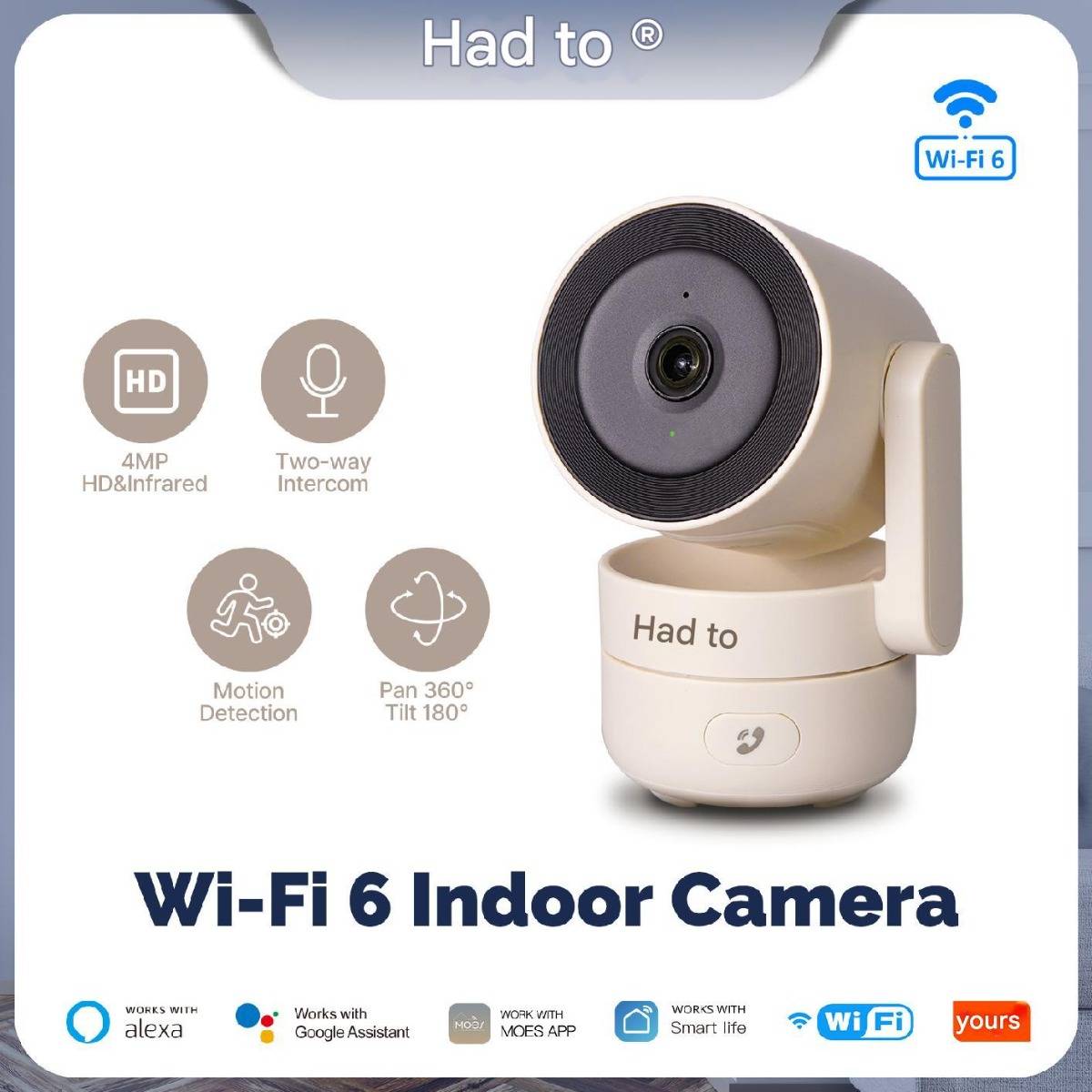 Tuya WiFi6 Smart Security Camera without memory card