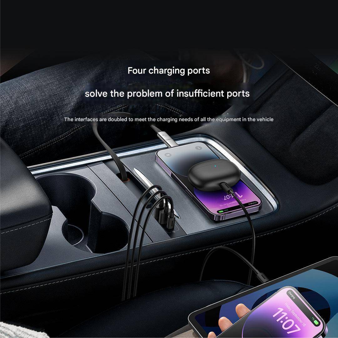 Baseus T-Space expansion dock for Tesla 2A+1C+retractable cable