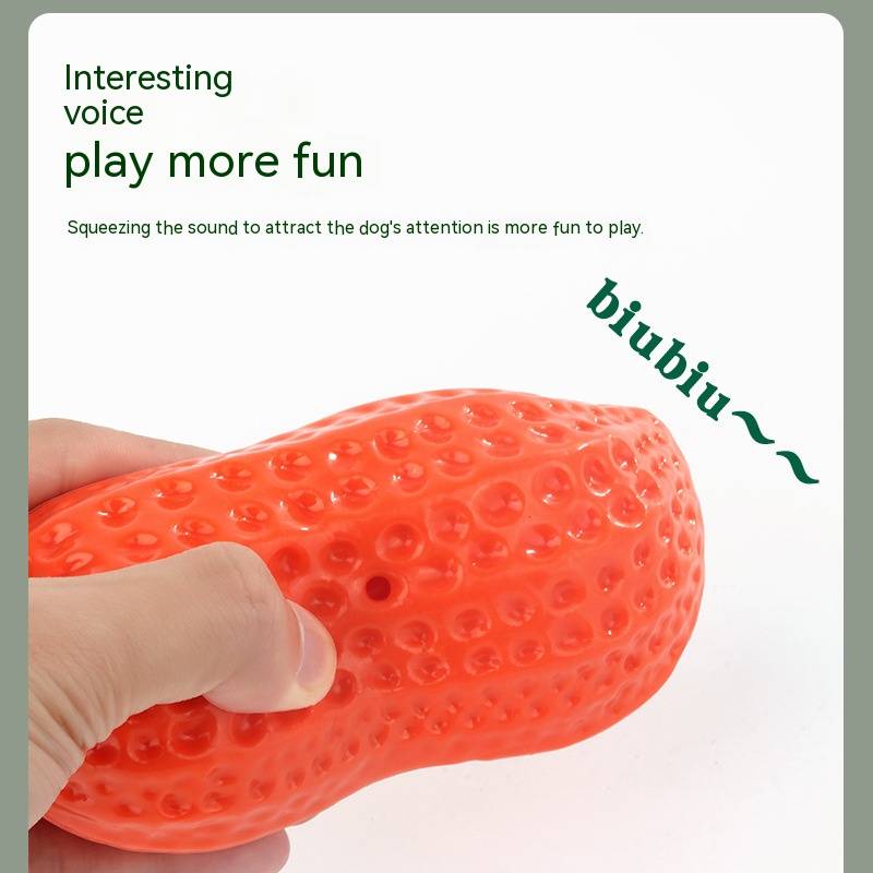 Teething Pet Audible Toys Peanut TPR Bite Resistant