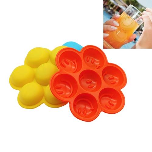 Silicone smiley face pattern with random ice grid colors
