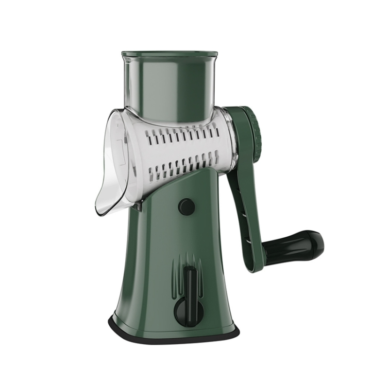 Multi-functional vegetable cutter hand crank roller kitchen chopper scrubber