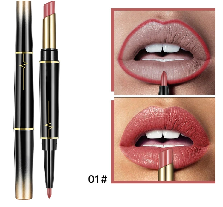 16 Color Matte Lipstick With Lip Liner 2 In 1 - Lips Go Full and Defined