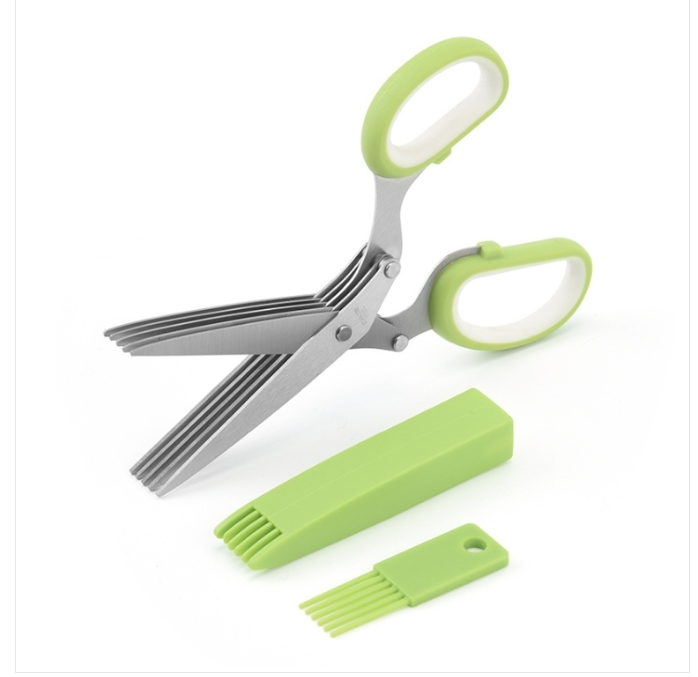 5-Ply Vegetable Scissors Office Shredding Stainless Steel Scissors