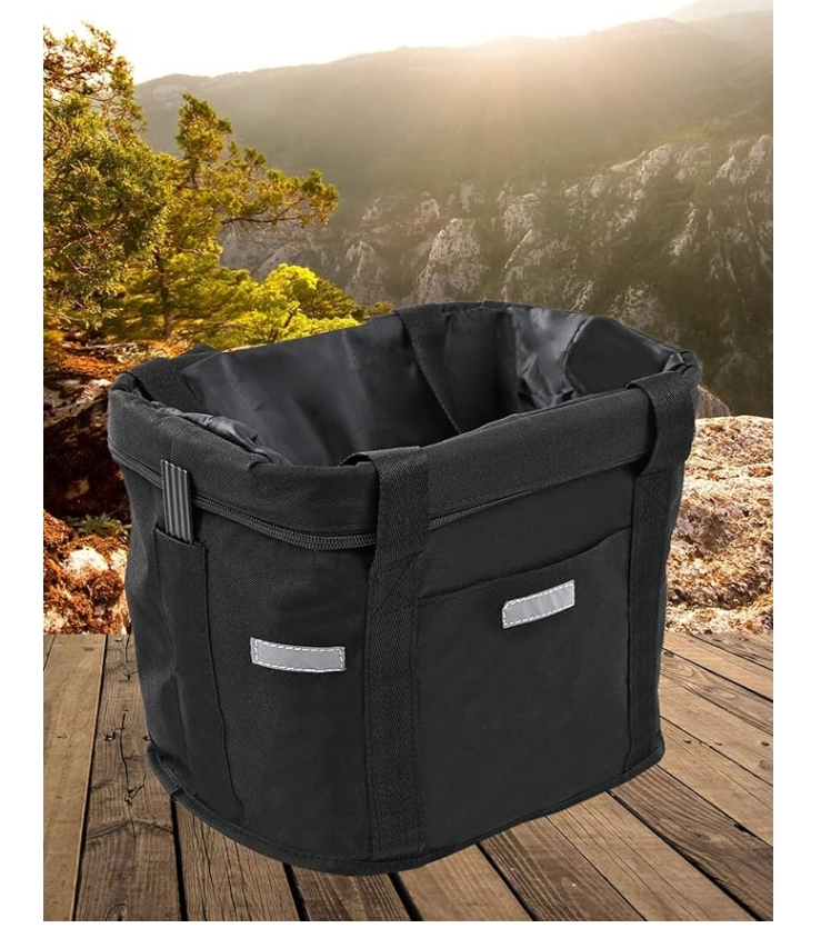 fengny Cesta de bicicleta dianteira removível impermeável bicicleta guiador cesta Pet transportadora Frame Bag