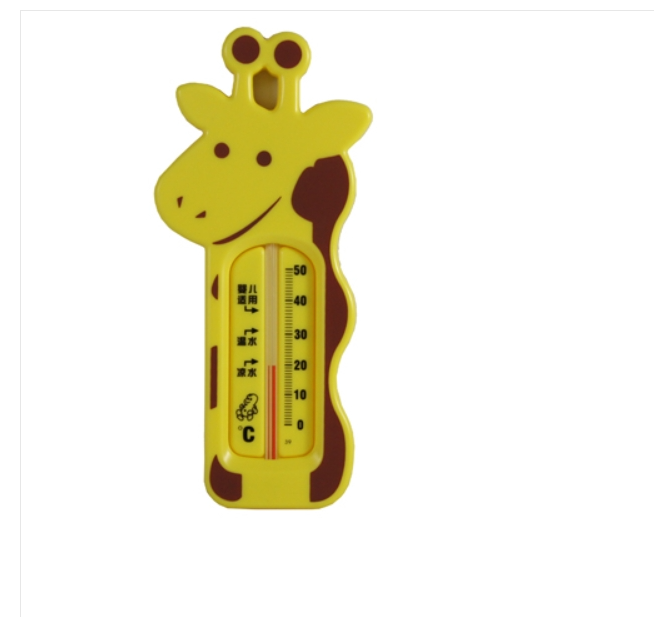 Giraffe Appearance HIPS Plastic Shell Glass IVF Shower Thermometer