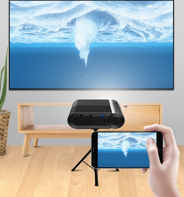 YG420 1280x1080P 2400LM Mini LED Projector Home Theater, Support HDMI &amp; AV &amp; SD &amp; USB &amp; VGA, Standard Version