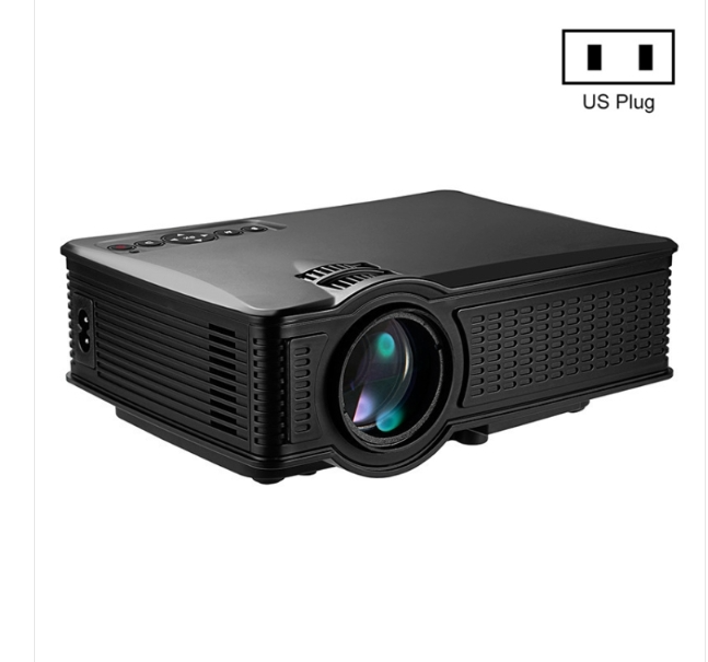 1800 Lumen 1280x800 LED Projector with Remote Control US Standard (Color: Black)