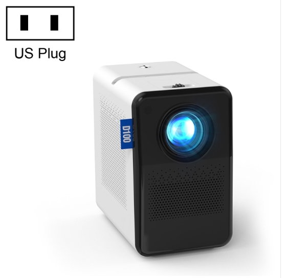 D100 180 ANSI Mini LED+LCD Smartphone Wireless Screen Projector