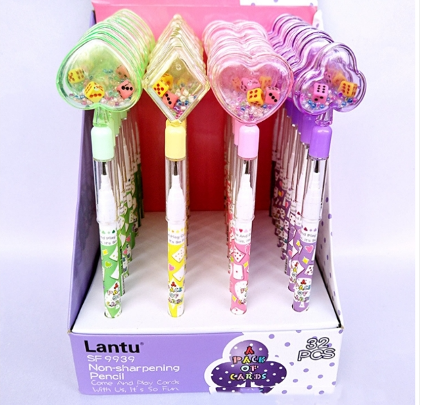 Kawaii automatic pencil mechanical geometry pen children&#039;s stationery supplies color random 10 pcs a sale
