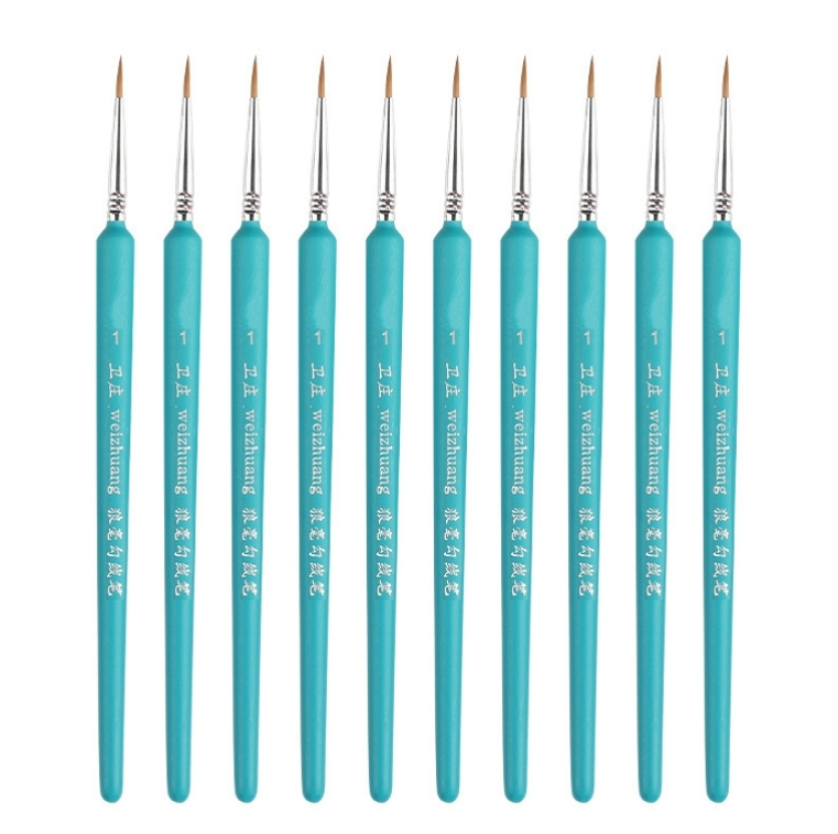 10 PCS 1 WeiZhuang Hook Line Pen Painting Hand-painted Watercolor Wolf Mint Hook Line Pen Painting Stroke Thin Line Brush