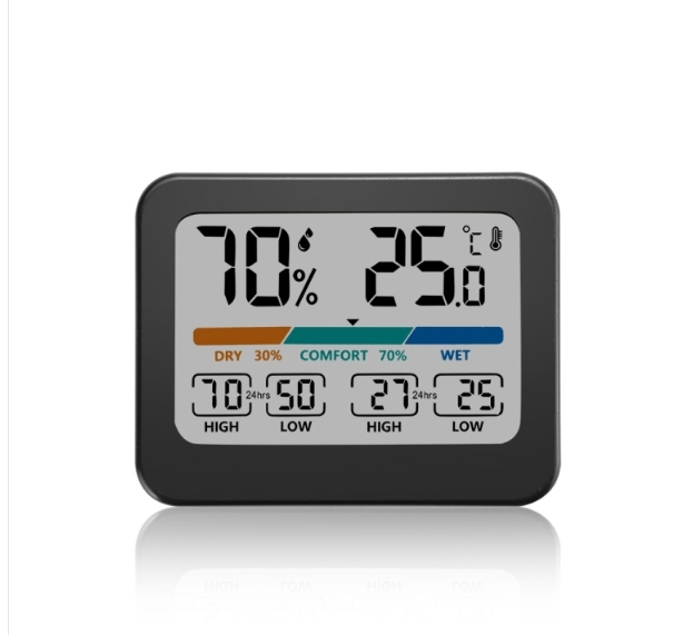 electronic thermometer Colorful large screen high and low temperature record Home temperature and humidity meter Multi-function