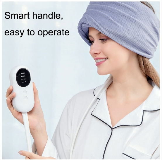 K2009 Air Wave Head Massager Heating Compress Airbag Home Sleep Massager (Gray)