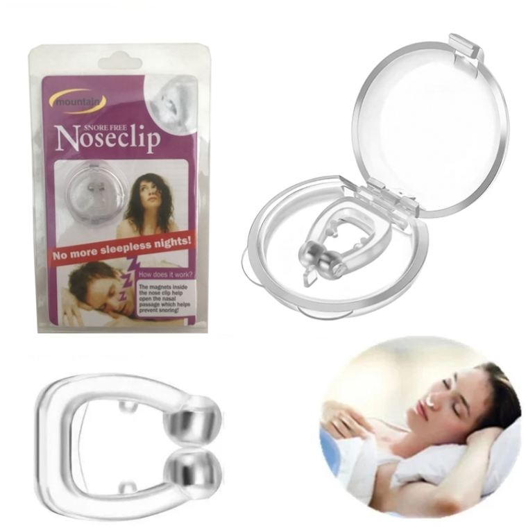 Magnetic Anti Snore Device Stop Snoring Nose Clip Sleeping Aid Apnea Guard Blister Packaging