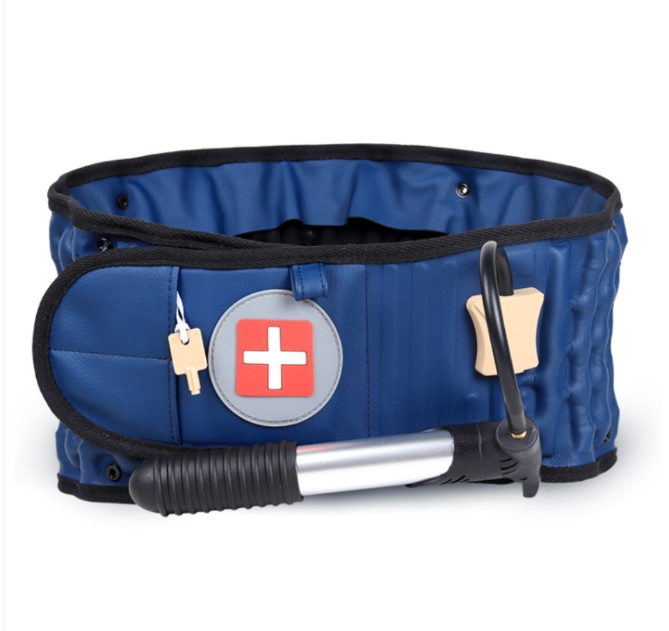 Traction belt waist plate protrudes the belt support