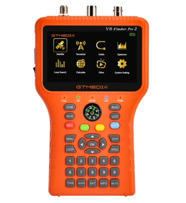GTMEDIA V8 Finder PRO 2 Satellite Finder ATSC-C Digital Satellite Signal Detector, Support DVB-S2X/S2/S, DVB-T2/T, DVB-C