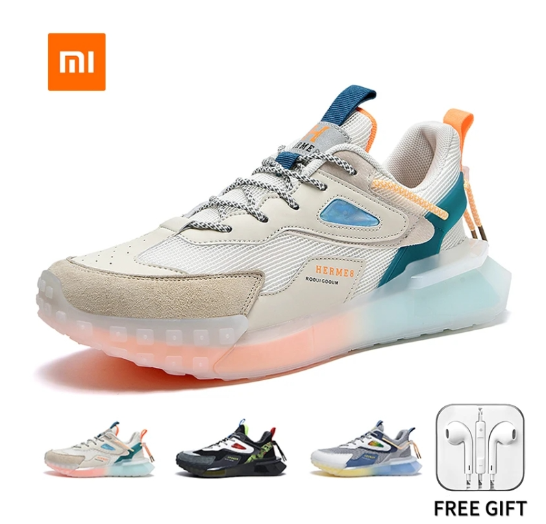 Xiaomi Youpin Running Casual Sneakers for Men Shoes Boost TPU Summer Rubber New Light Breath Microfiber Pigskin Shoes for Men