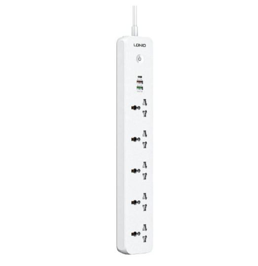 LDNIO SC5319 2500W Power Strip 5AC+2A+1C Universal Electronic Socket Adapter with 2M Extension Cord Plug Adapter EU Standard