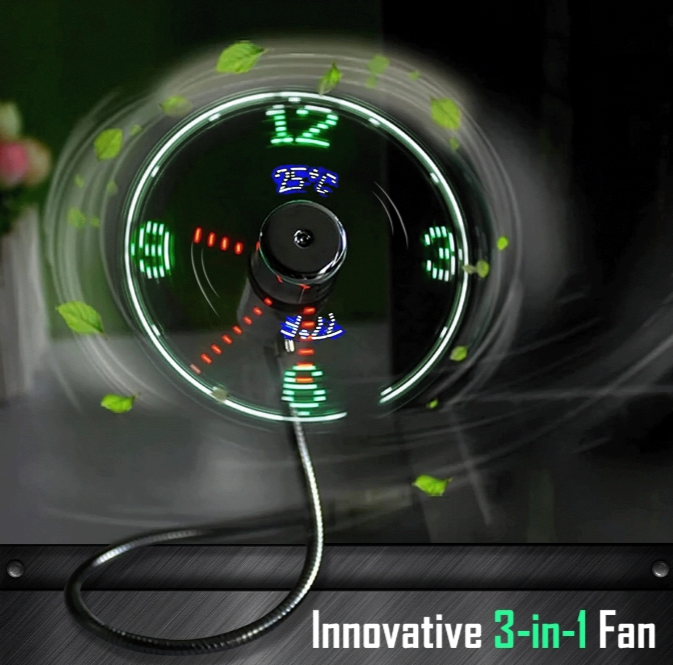 Mini Time And Temperature Display with LED Light