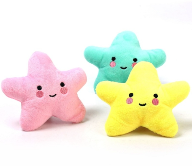 Pet Teething Toys Plush Starfish Sound Toys