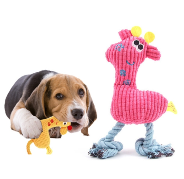 Pet plush toy cat and dog plush corn kernel deer sound dog toy