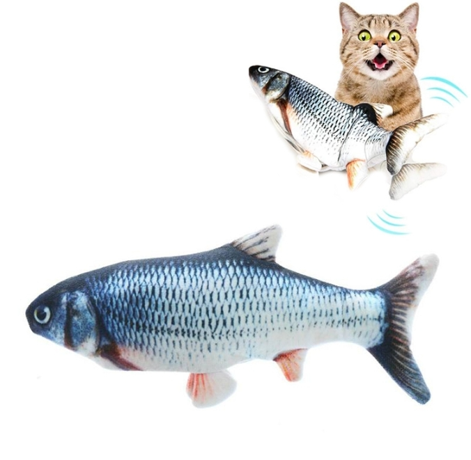Pet simulation fish toys Funny cat interactive toys