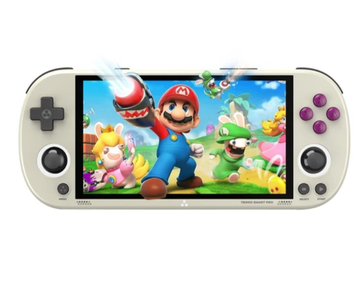 TRIMUI Smart Pro Handheld Game Console, 4.96-inch IPS Screen, Linux OS, 1GB RAM 8GB Storage 256GB TF Card, 5 Hours Playtime