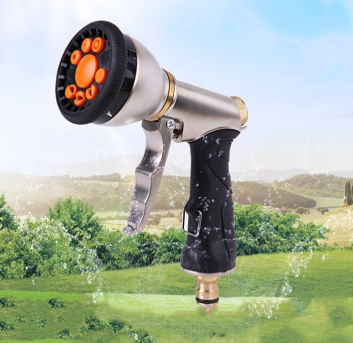 Electroplating multifunctional high pressure water gun 9 functions front trigger car wash water gun